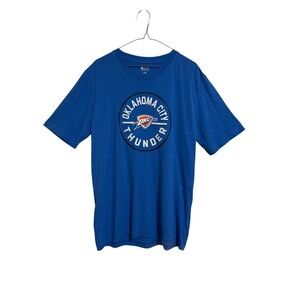 Oklahoma City Thunder OKC NBA T-Shirt Men’s Large Blue Short Sleeve Logo Tee